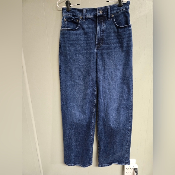 Madewell Jeans Classic Blue Women's The Perfect Vintage Wide-leg High Rise Denim